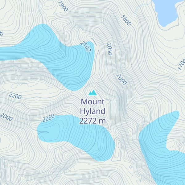 Map of Mount Hyland