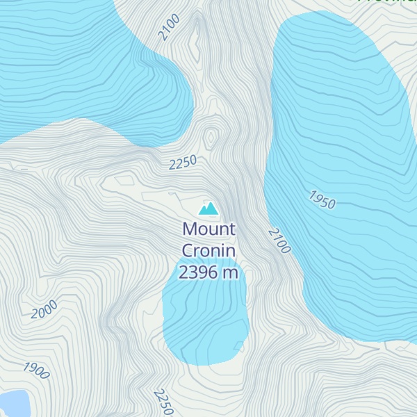 Map of Mount Cronin