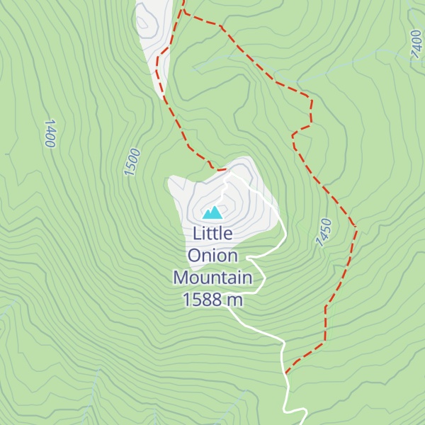 Map of Little Onion Mountain