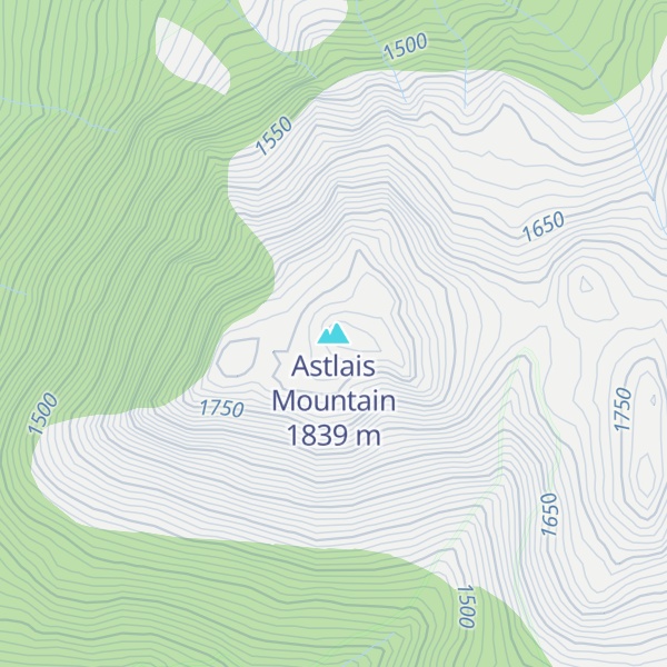 Map of Astlais Mountain