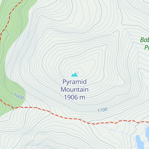 Map of Pyramid Mountain