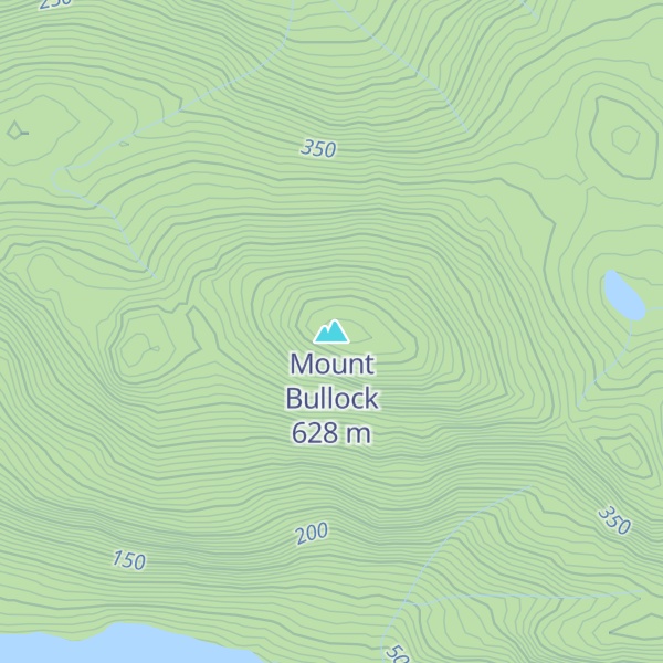 Map of Mount Bullock