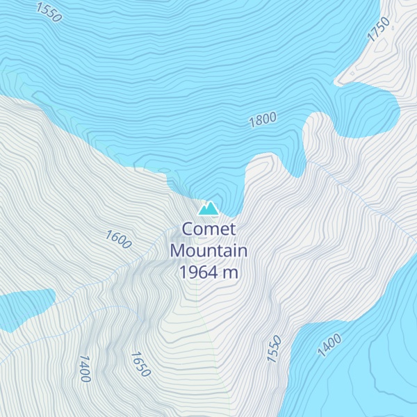 Map of Comet Mountain