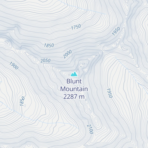 Map of Blunt Mountain