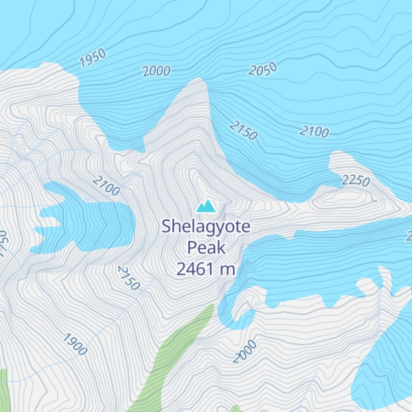 Map of Shelagyote Peak
