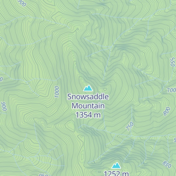 Map of Snowsaddle Mountain