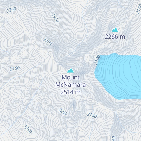 Map of Mount McNamara