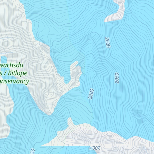 Map of Sharks Teeth Peaks