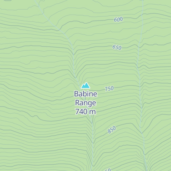 Map of Babine Range