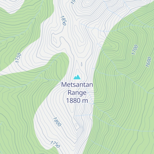 Map of Metsantan Range