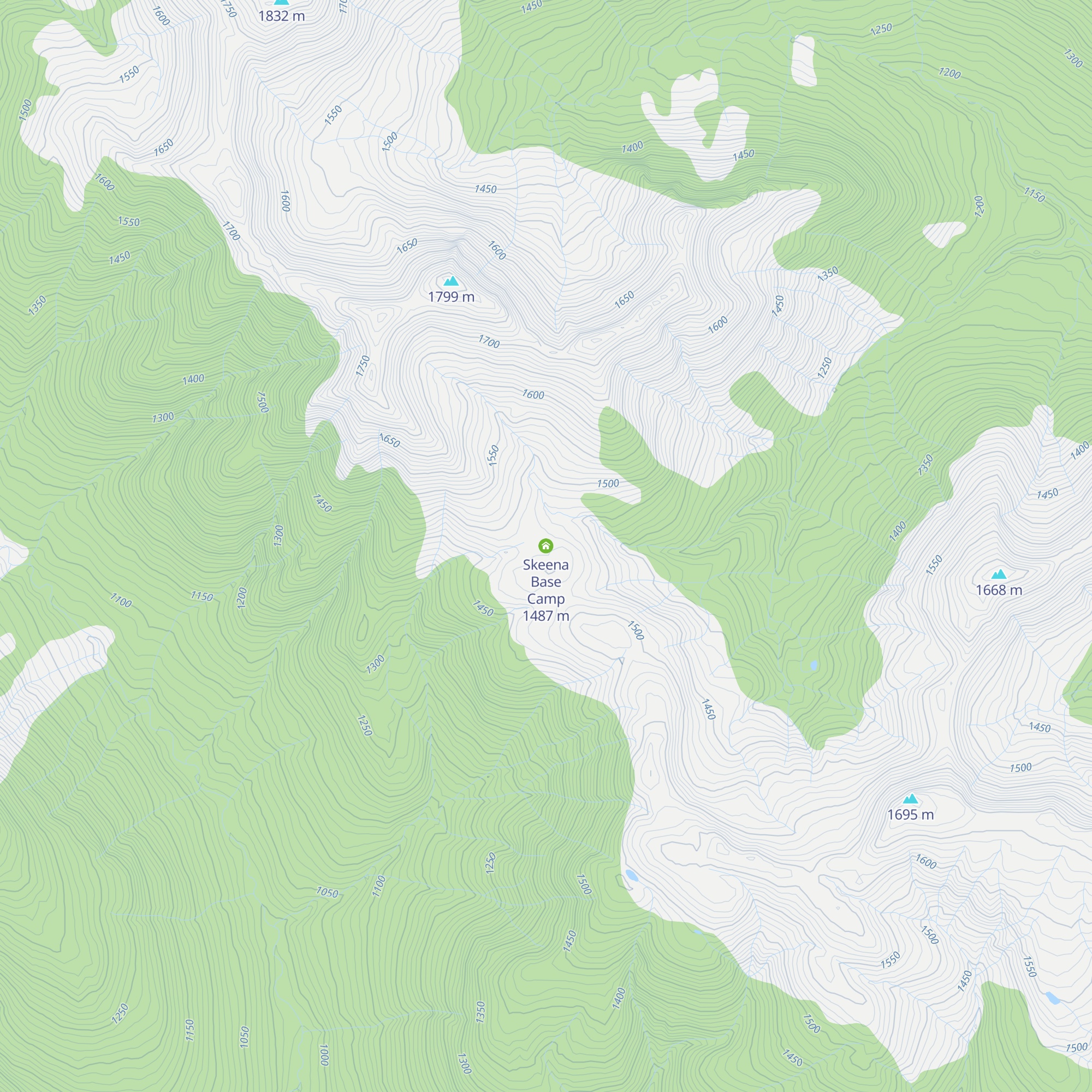 Skeena Base Camp map