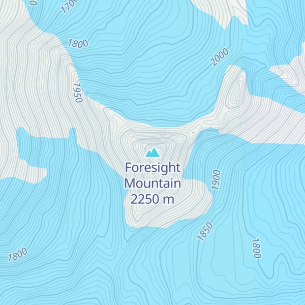 Map of Foresight Mountain