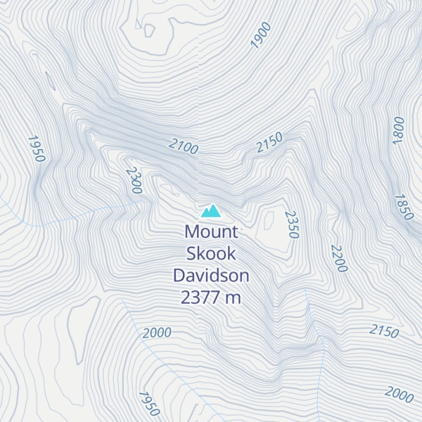 Map of Mount Skook Davidson