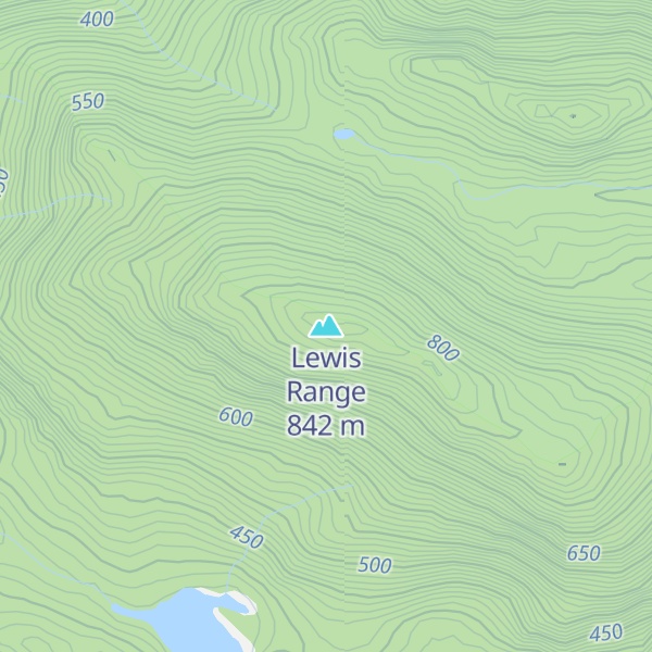 Map of Lewis Range