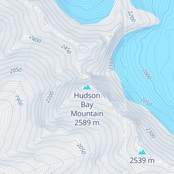 Map of Hudson Bay Mountain