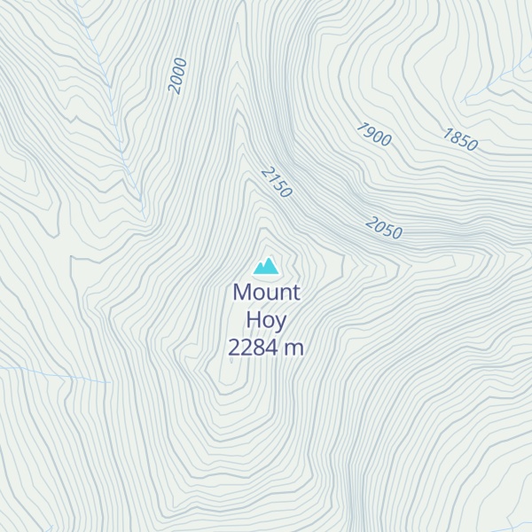 Map of Mount Hoy
