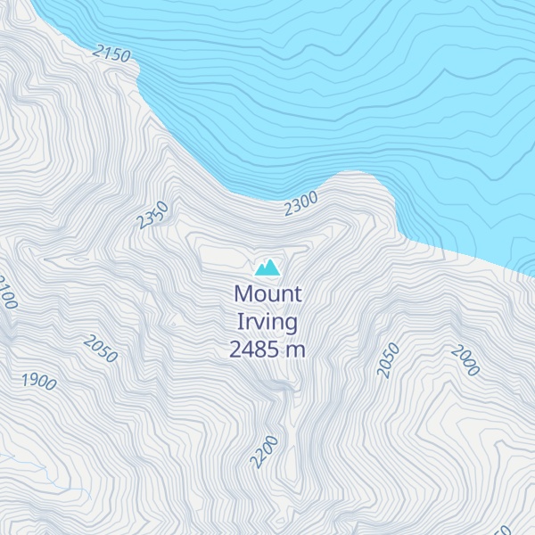Map of Mount Irving