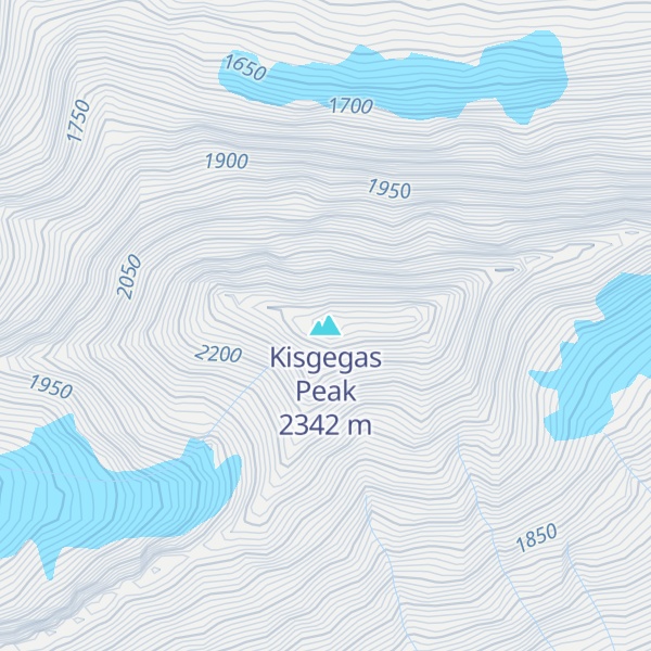 Map of Kisgegas Peak