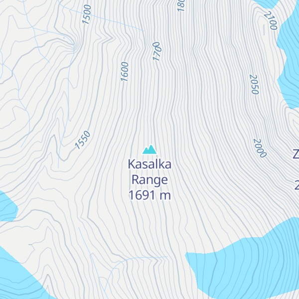 Map of Kasalka Range