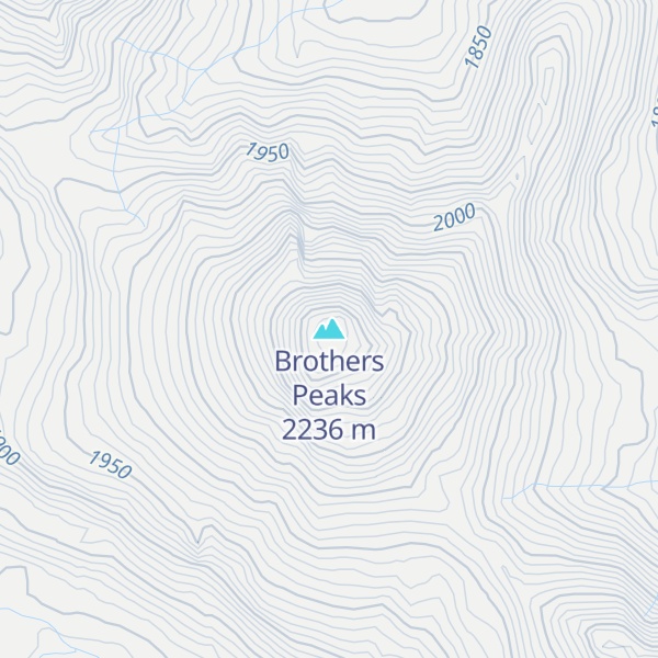 Map of Brothers Peaks