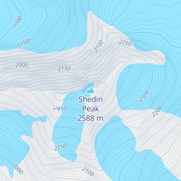 Map of Shedin Peak