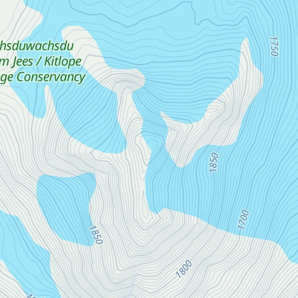 Map of Eyre Peak