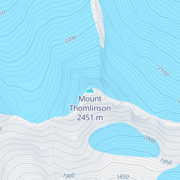 Map of Mount Thomlinson