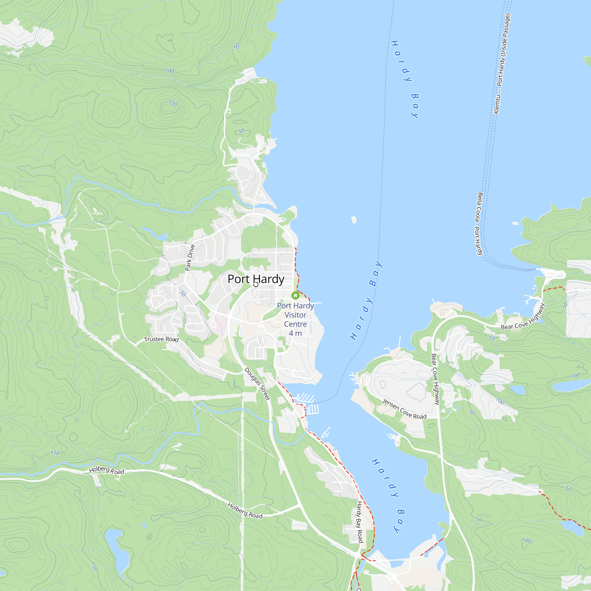 Port Hardy Visitor Centre map