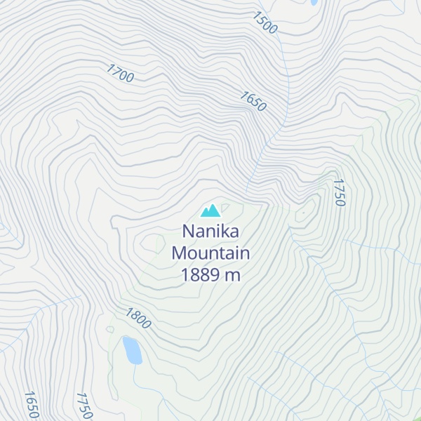 Map of Nanika Mountain