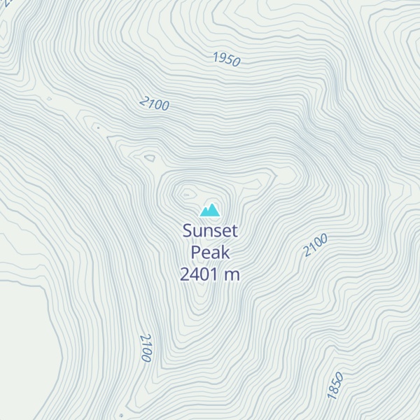 Map of Sunset Peak