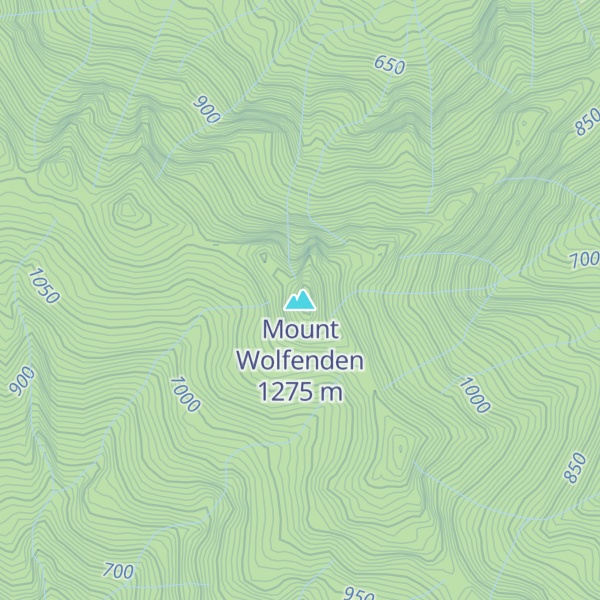 Map of Mount Wolfenden