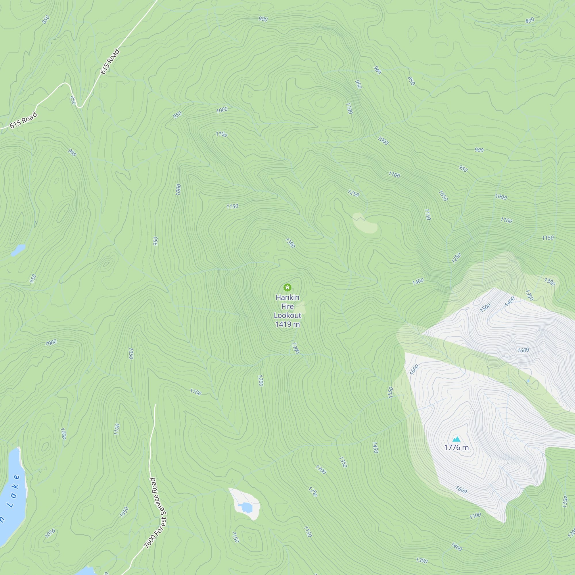 Hankin Fire Lookout map