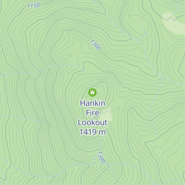 Map of Hankin Fire Lookout