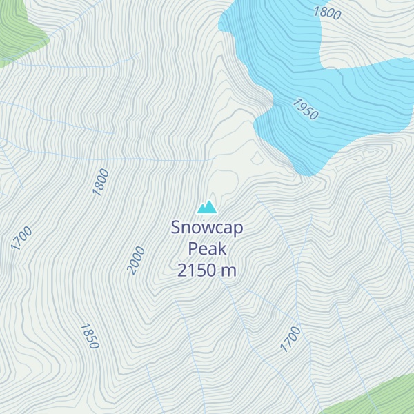 Map of Snowcap Peak