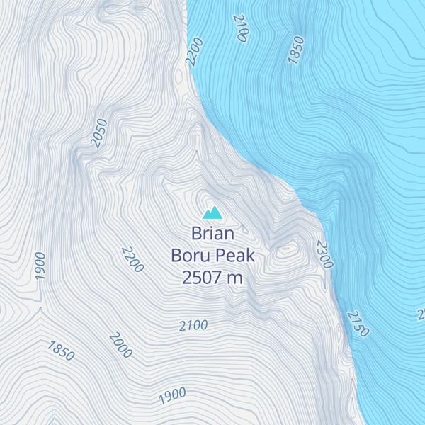Map of Brian Boru Peak