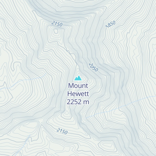 Map of Mount Hewett