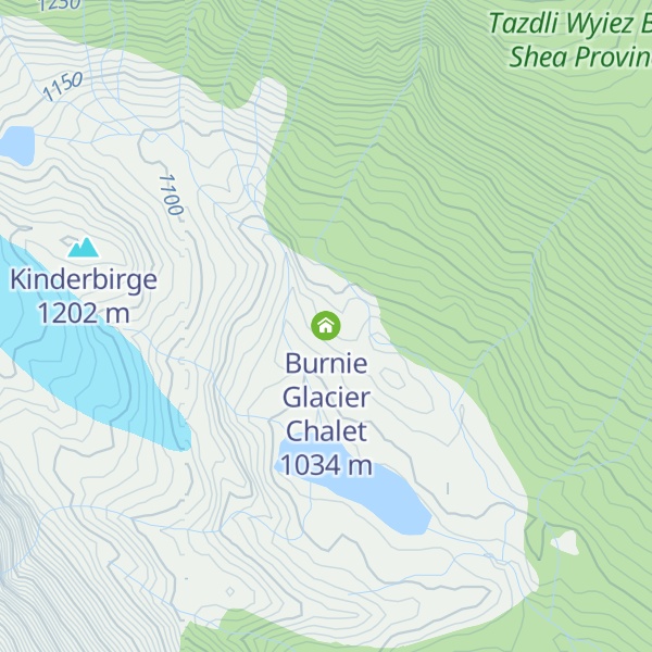 Map of Burnie Glacier Chalet