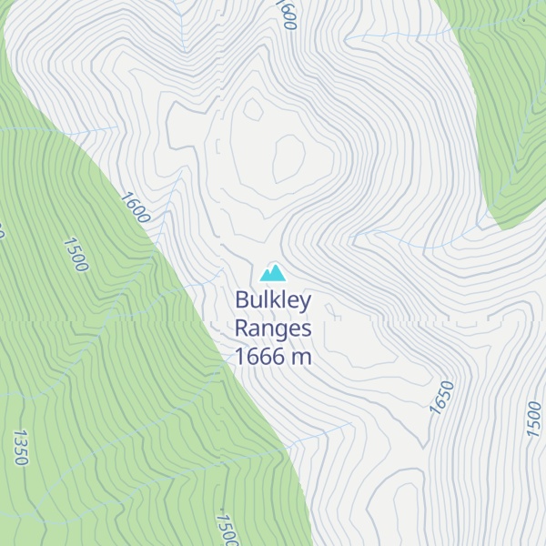 Map of Bulkley Ranges