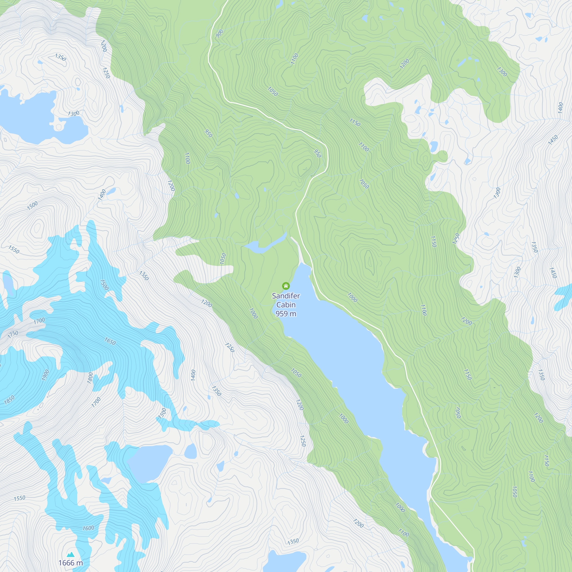 Sandifer Cabin map