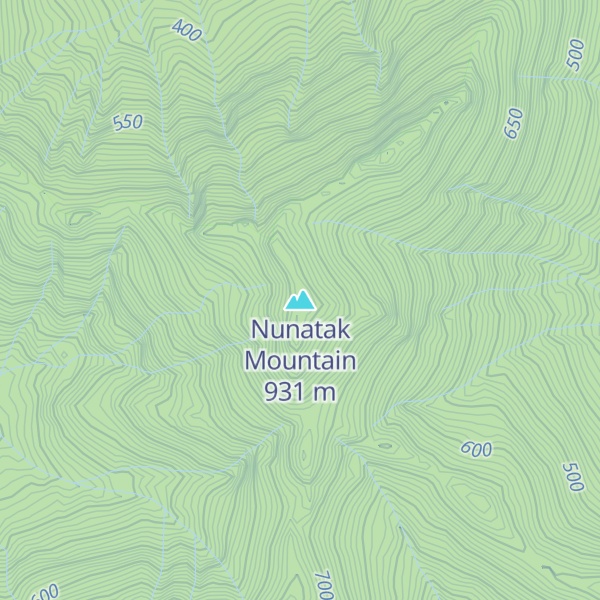 Map of Nunatak Mountain