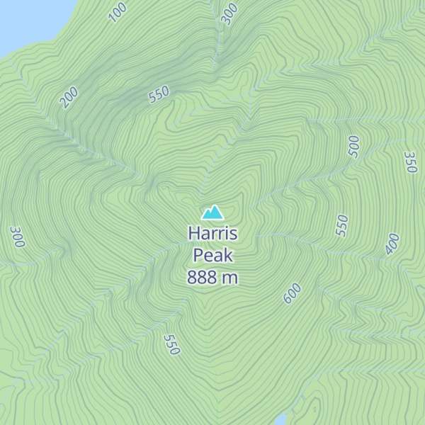 Map of Harris Peak