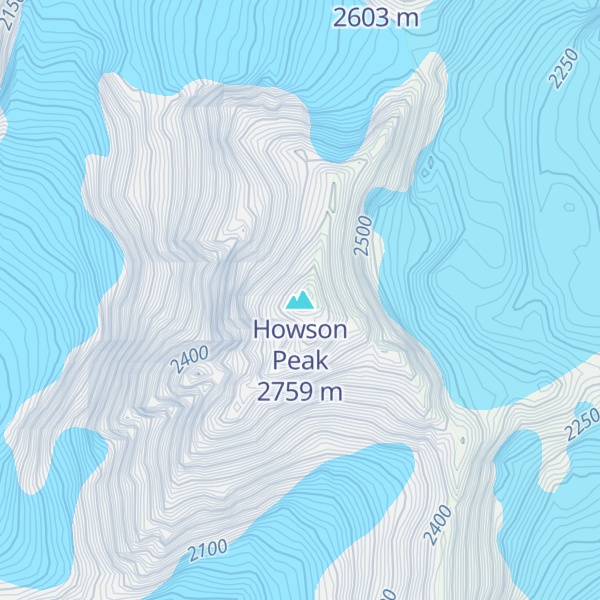 Map of Howson Peak