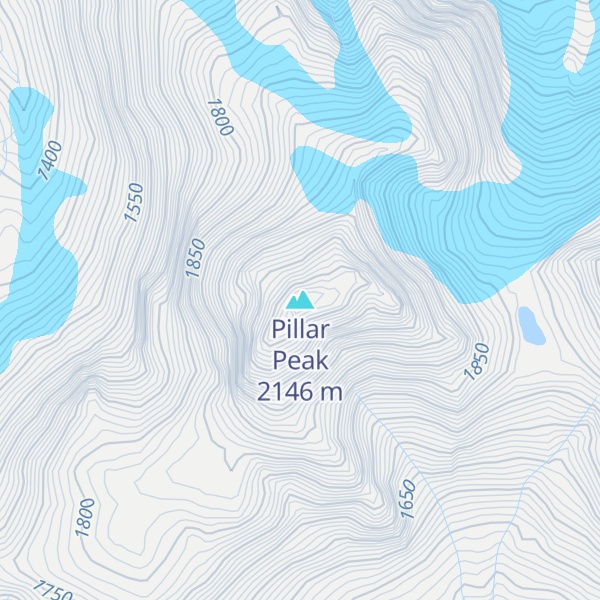 Map of Pillar Peak