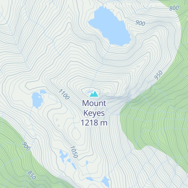 Map of Mount Keyes