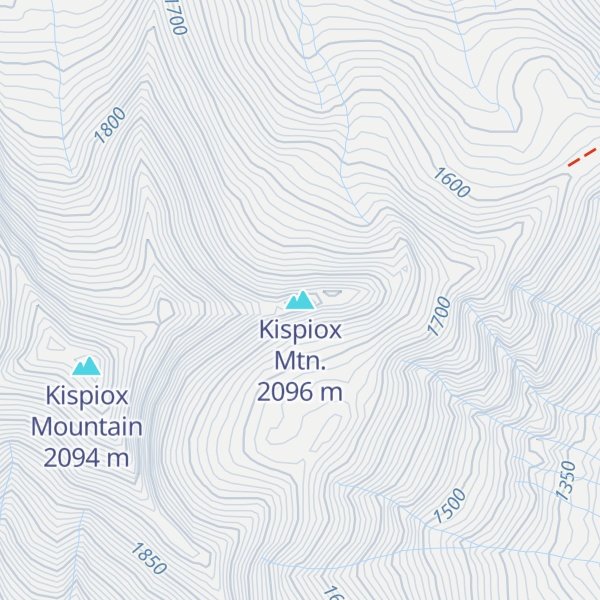 Map of Kispiox Mtn.