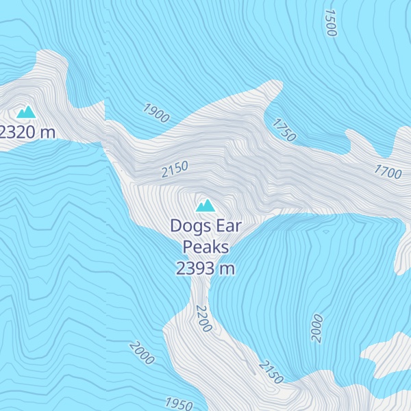 Map of Dogs Ear Peaks