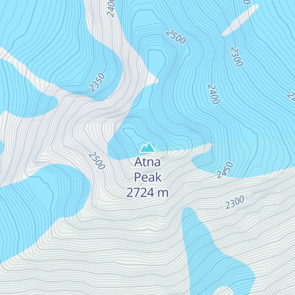 Map of Atna Peak