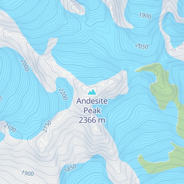Map of Andesite Peak