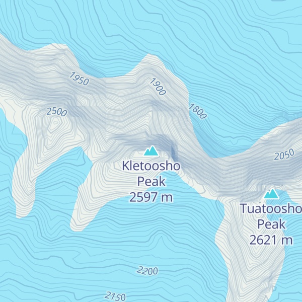 Map of Kletoosho Peak