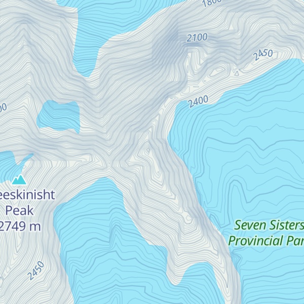 Map of Tagai Peak